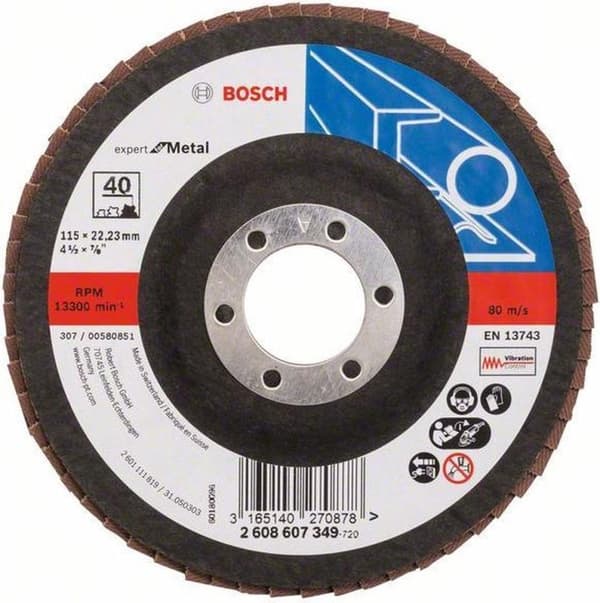 Bosch - Slibeskive 115 mm, 22,23 mm, 40