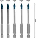 Miniatyrbillede 3 af 6: Bosch Expert HEX-9 HardCeramic - boresæt - til bløde fliser, hårde fliser - 5 stk - 5 mm - længde: 90 mm