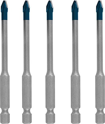 Bosch Expert HEX-9 HardCeramic - boresæt - til bløde fliser, hårde fliser - 5 stk - 5 mm - længde: 90 mm
