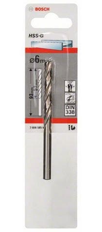 Bosch - Metalbor HSS-G, Standard 6 x 57 x 93 mm