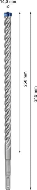 Miniatyrbillede 4 af 5: Bosch 2608900122 EKSPERT Slagboremaskine SDS plus-7X 14x250x315mm