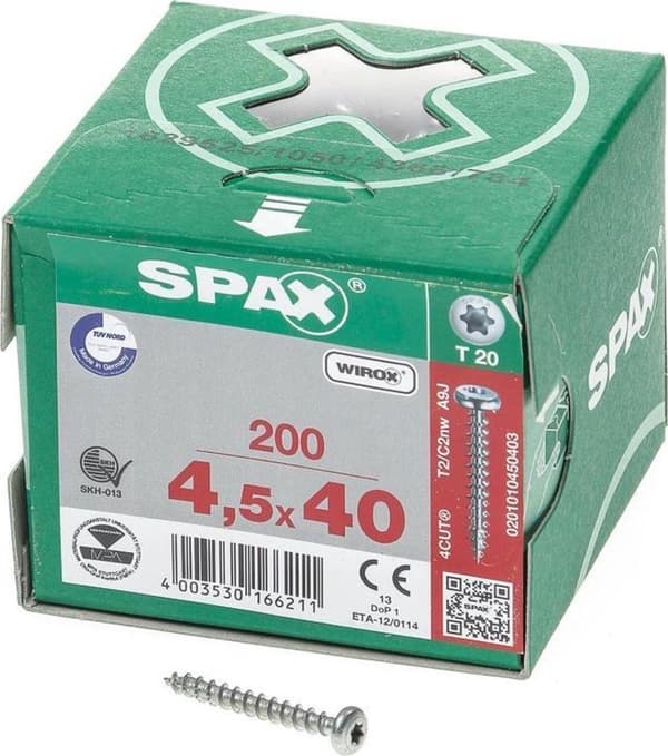 ABC-Spax Spånpladeskrue - TO CK KV - 4,5 x 40 mm - 200 stk.