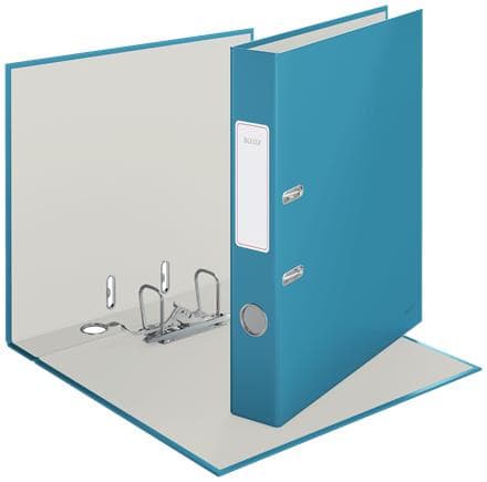 LEITZ plastfolder Cosy Soft-Touch, DIN A4, 52 mm, blå utan kantskydd, gjord av grå kartong med soft-touch yta, - 1 st (1062-00-61)