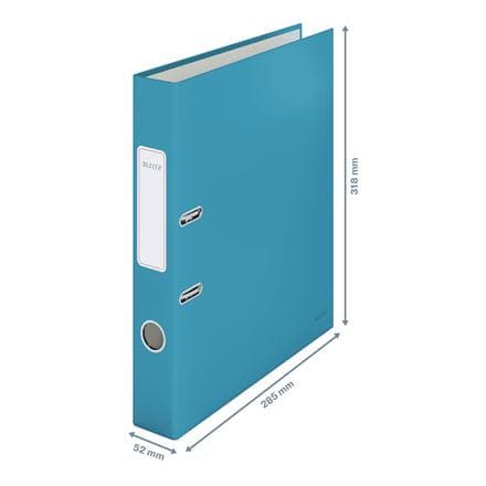 LEITZ plastfolder Cosy Soft-Touch, DIN A4, 52 mm, blå utan kantskydd, gjord av grå kartong med soft-touch yta, - 1 st (1062-00-61)