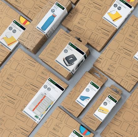 LEITZ plastfolder Cosy Soft-Touch, DIN A4, 52 mm, blå utan kantskydd, gjord av grå kartong med soft-touch yta, - 1 st (1062-00-61)