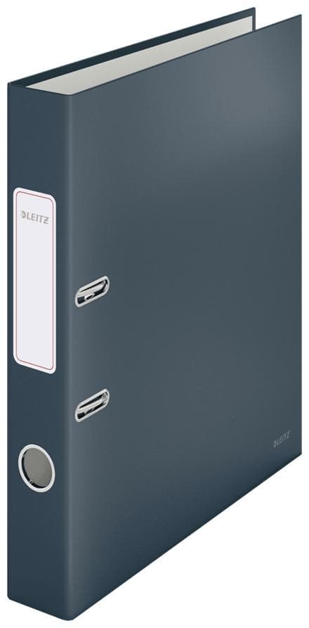 LEITZ plastmapp Cosy Soft-Touch, DIN A4, 52 mm, grå utan kantskydd, tillverkad av grå kartong med mjuk yta, - 1 st (1062-00-89)