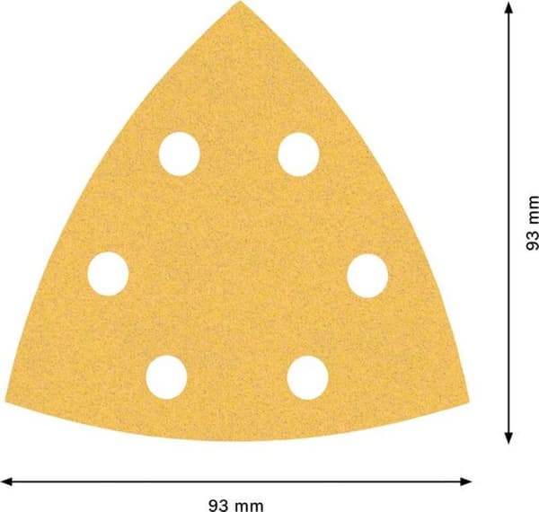 Bosch slibeplade trekant 93x93mm, K120, 50x C470, EXPERT, til GDA (2608900930)