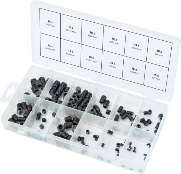 KS TOOLS Werkzeuge-Maschinen GmbH Ruuvien valikoima, metriset, 160 kpl (970.0400)