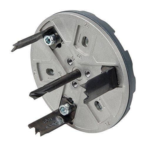 wolfcraft Hulsav Elektrisk 5983000 - Justerbart bor til den akku skruetrækker & boremaskine - El-installationer i gipsplader & træ - Ø 35, 65, 68, 74,