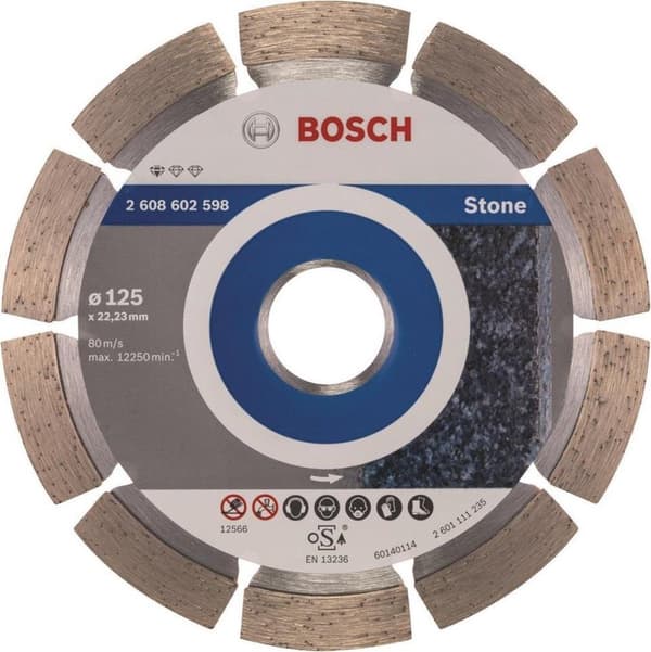 Bosch - Diamantskæreskive Standard til sten 125 x 22,23 x 1,6 x 10 mm