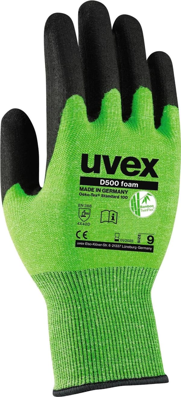 Uvex 60604 antracit - lime viskose - polyamid (6060410)