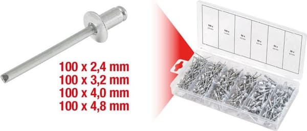 KS TOOLS sokeniittivalikoima, 400 kpl. (970.0150)