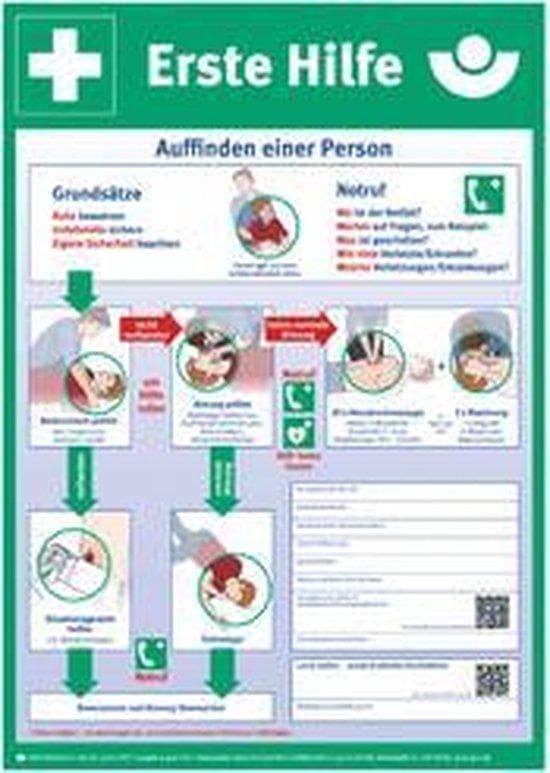 SNG 8001034 - Instruktioner til førstehjælpsplakat i plastik (8001034)