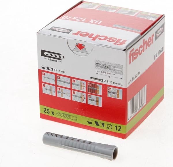 Fischer yleispistoke UX 12 x 70mm (hinta per 25 kpl)