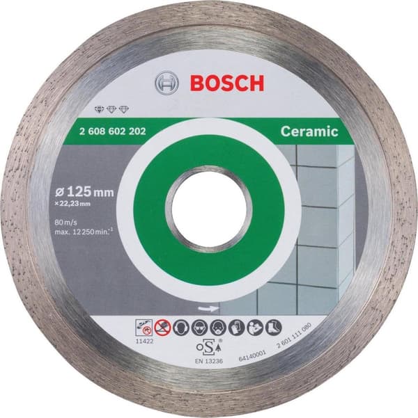 Bosch - Diamantskæreskive Standard til Keramik 125 x 22,23 x 1,6 x 7 mm