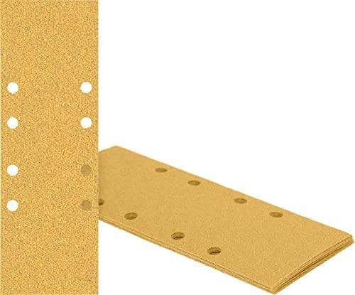 Bosch Professional 10x sandpappersset Expert C470 med 8 hål (för lövträ, färg på trä, 93x230 mm, korn 60/80/120, tillbehör för orbital slipmaskin)