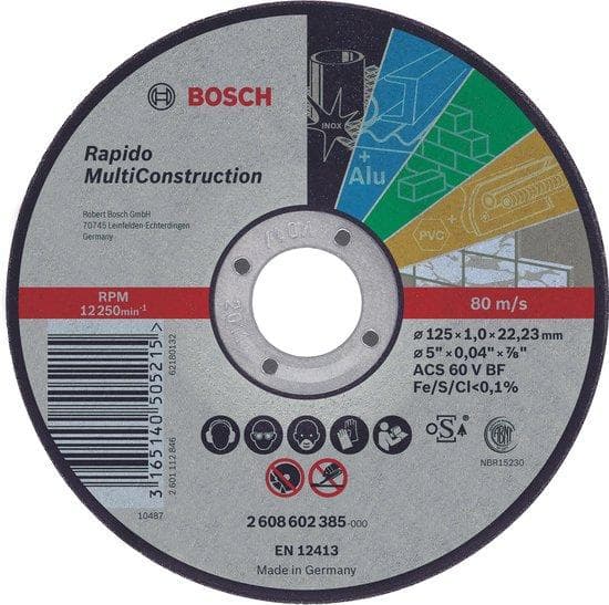 Leikkuulevy suora 2608602766Rapido Multi Cont. ACS 46V BF 180mm 1 (2608602766)