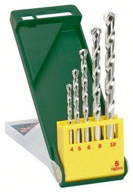Bosch - boresæt - til beton, murværk, sten - 5 stykker - 5mm, 6mm, 8mm, 10mm, 4mm