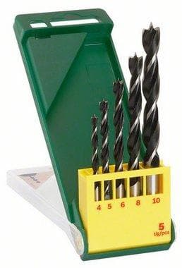 Bosch - porasarja - puulle - ruuviterä - 5 kpl - 5mm, 6mm, 8mm, 10mm, 4mm