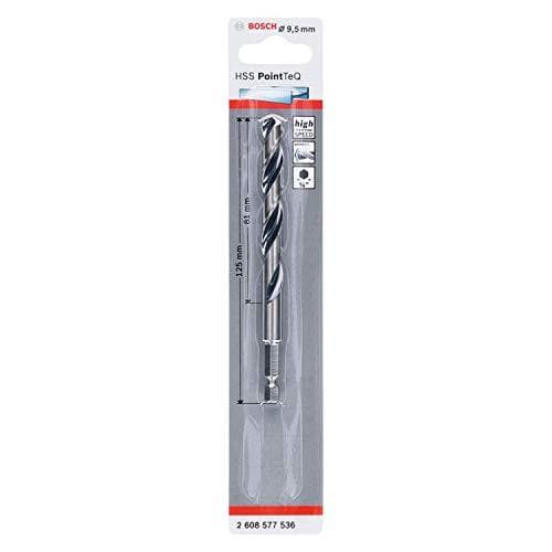 Bosch Professional PointTeQ sekskantbor (til metal, Ø: 9,5 mm, arbejdslængde: 81 mm, total længde: 125 mm, ¼" sekskantet skaft, tilbehør til slag- og