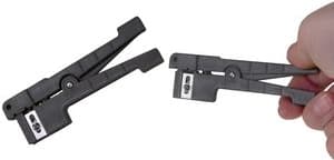 LogiLink wire stripper til fiberoptik/coax & kobber kabler, grå, lavet af ABS plast/stål, til afisolering af runde kabler, - 1 stk (WZ0063)