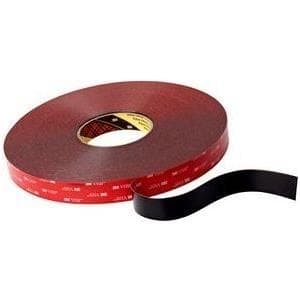 3M VHB Heavy Duty -teippi 5952F, 12 mm x 33 m, musta kaksipuolinen liima, mukautuva vaikeisiin - 1 kpl (59521233)