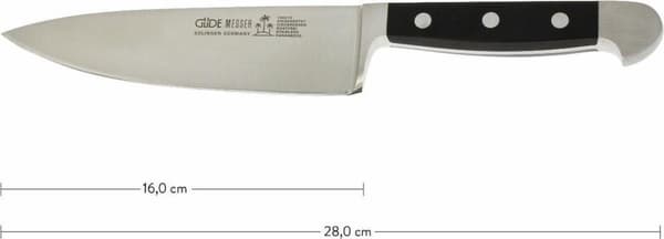 Güde Alpha kokin veitsi 16 cm POM musta 1805/16 (C701180516)