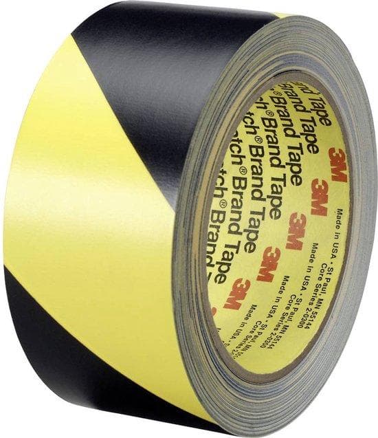 3M 57025033 7000017005 Merkintäteippi musta, keltainen (P x L) 33 mx 50 mm 33 m (7000017005)