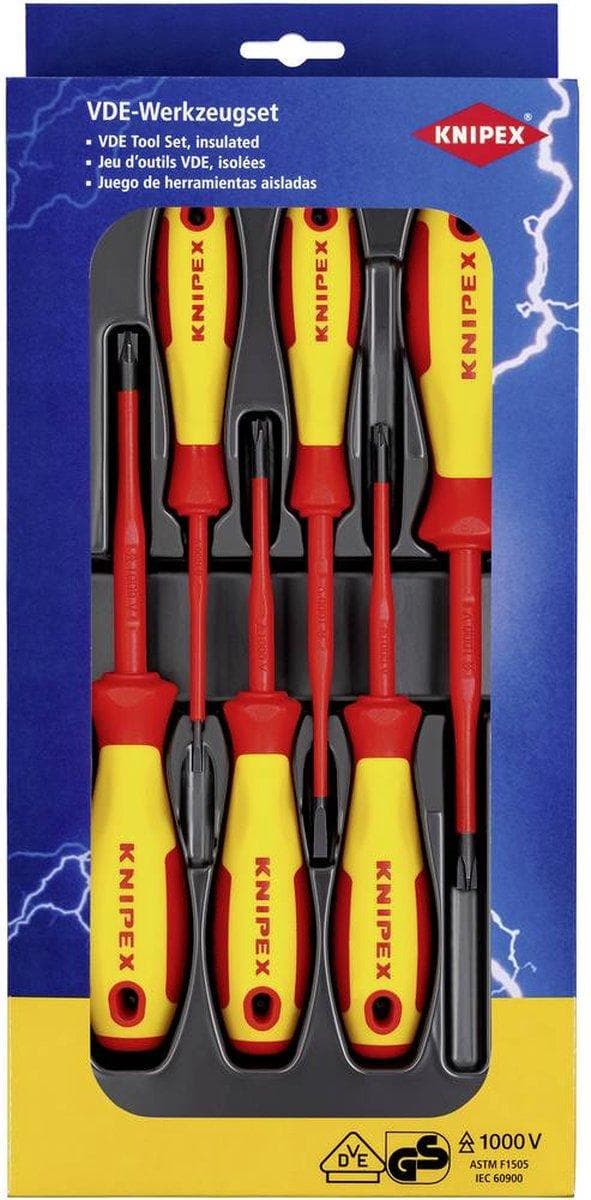 Knipex Skruetrækkersæt VDE 6-delt Plus/minus