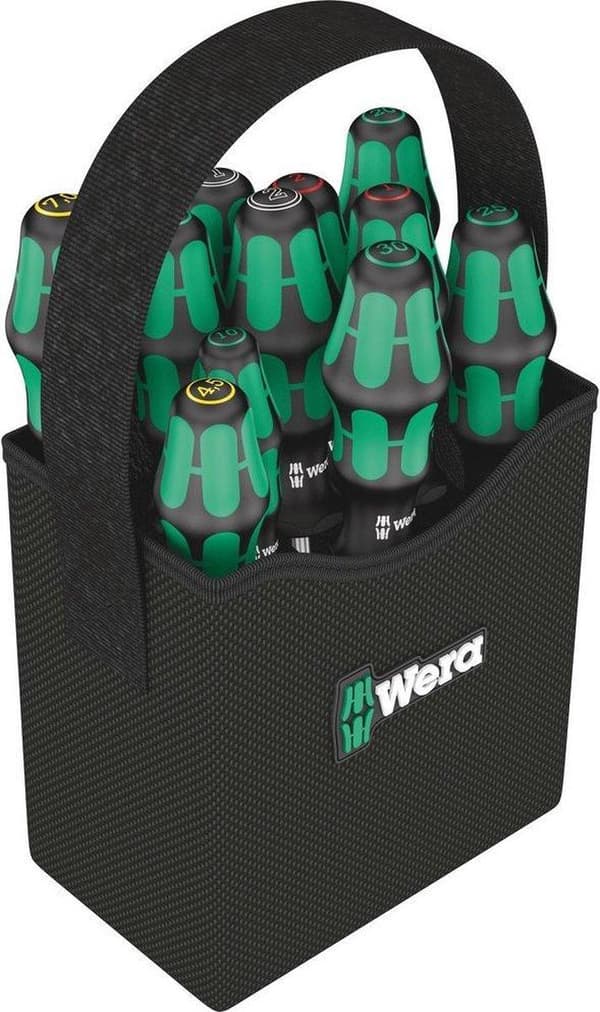 Wera 05004313001 Kraftform 2go 300 11-delad skruvmejselsats i väska