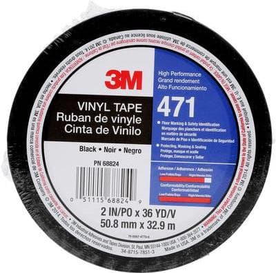 3M 471IW-S50-D PVC-klæbende tape Sort (L x B) 33 mx 50 mm 1 rulle(r) (471IW-S50-D)