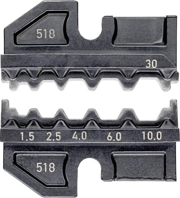 Knipex 97 49 30 Crimp indsats Uisolerede stik 1,5 til 4 mm² Velegnet til Knipex mærke 97 43 200, 97 43 E, 97 43 E AUS, 97 43 E UK, 97 43 E US