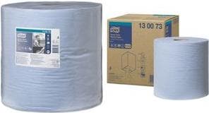 TORK universalrengøringsrulle, 2-lags, blå, 170 m - ekstra stærke papirservietter lavet af hybrid kvalitet (Tissue plus & Tissue) - 1 stk (130073)