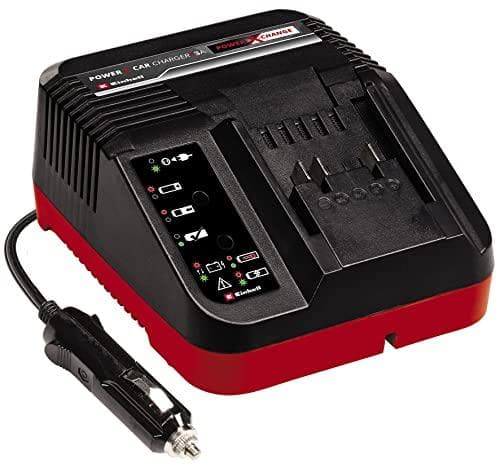 EINHELL Power X-Carger Charger 3A - PXC laturi kaikille Power X-Change -akuille (3A pikalataustekniikka | LED lataustason ilmaisin | 12V pistoke) (451