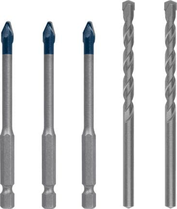 Bosch Professional 5 kpl. Expert HEX-9/CYL-3 HardCeramic -porasarja (kattotiileille, tiileille, Ø 6 mm, iskuporatarvikkeet)