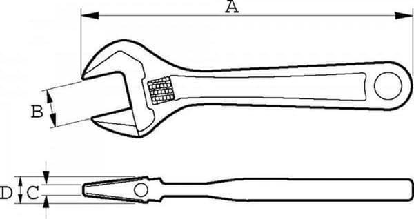 Bahco 9072 C engelsk nøgle