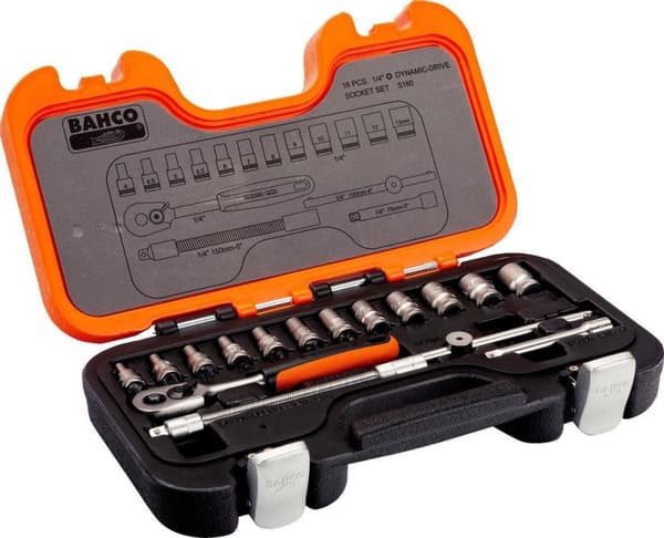 Bahco pistorasiasarja 1/4", 16-osainen
