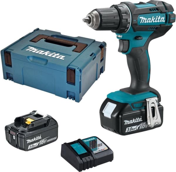 Makita DDF482RFJ 18V Li-Ion batteridrevet bore-/skruetrækker (2x3,0Ah batteri)
