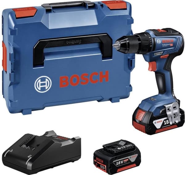 Bosch Professional GSR 18V-55 06019H5200 Akku boremaskine 18 V 4,0 Ah Li-ion Børsteløs, Inkl. 2 batterier, inkl. oplader, inkl. Kuffert