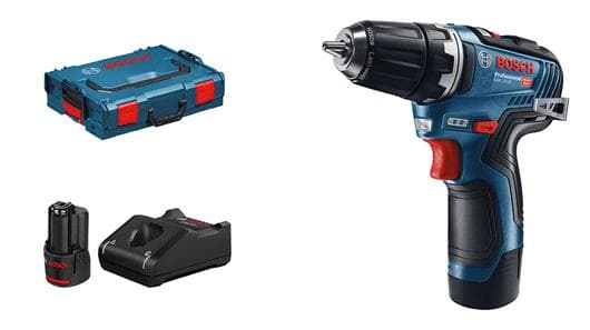 Bosch Professional 06019H8002 Akku boremaskine 12 V Li-ion Inkl. 2 batterier, inkl. Kuffert