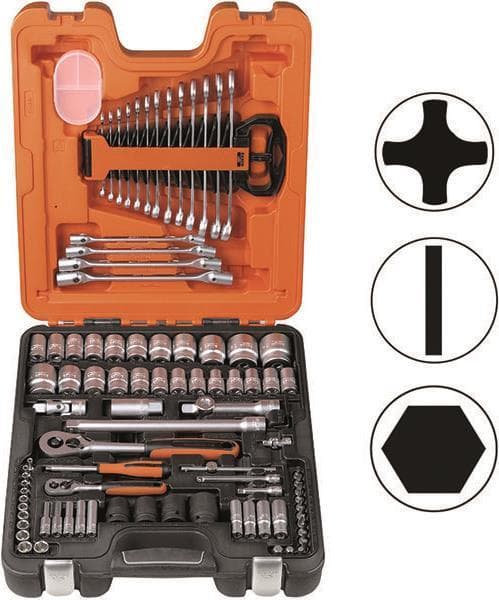 Bahco Socket Set - 94 delar 0,6 cm (0,25") och 1,3 cm (0,5") (BAHS877)