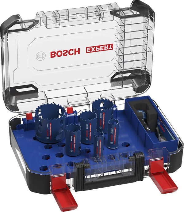 Bosch Expert Tough Material - hulsavsæt - til plast, mursten, bløde fliser, rustfri stålplader, træ med metal, multimateriale - 14 stk.