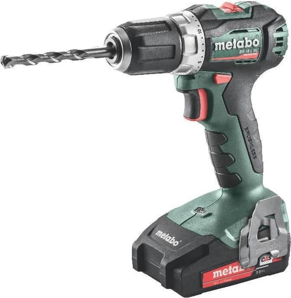 Metabo BS 18 L BL batteridrevet boremaskine 2x batteri + kuffert (602326500)