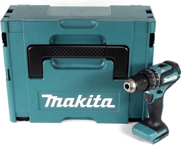 Makita DHP485ZJ 18V Li-Ion batteri slagbore-/skruetrækkerhus i Mbox - børsteløs