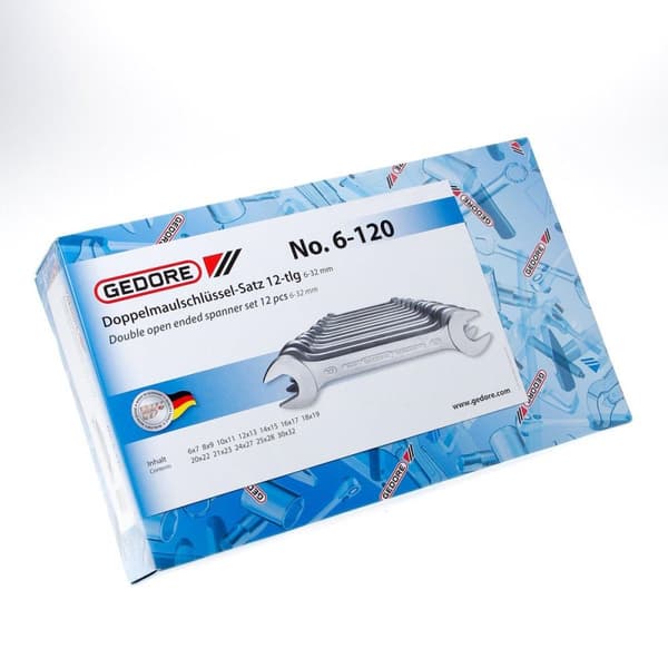Gedore 6077890 Dobbelt nøglesæt 12-delt 6 - 32 mm DIN 3110