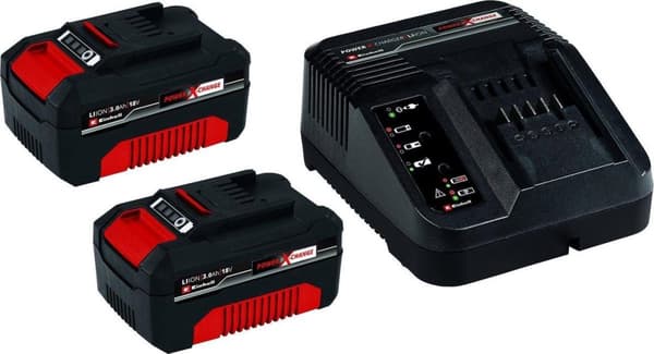 Einhell PXC-Starter-Kit 2x 3Ah & 30min PXC Kit 4512098 Batteri och batteriladdare för verktyg 18 V 3,0 Ah Li-ion
