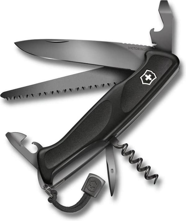 Victorinox Ranger Grip 55 Onyx Black - Swiss Army Knife - 12 funktioner - Gaveæske