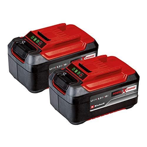Einhell PXC twin pack. Product type: Rechargeable battery, Battery technology: Lithium-Ion (Li-Ion), Battery capacity: 5.2 Ah. Battery weight: 890 g (