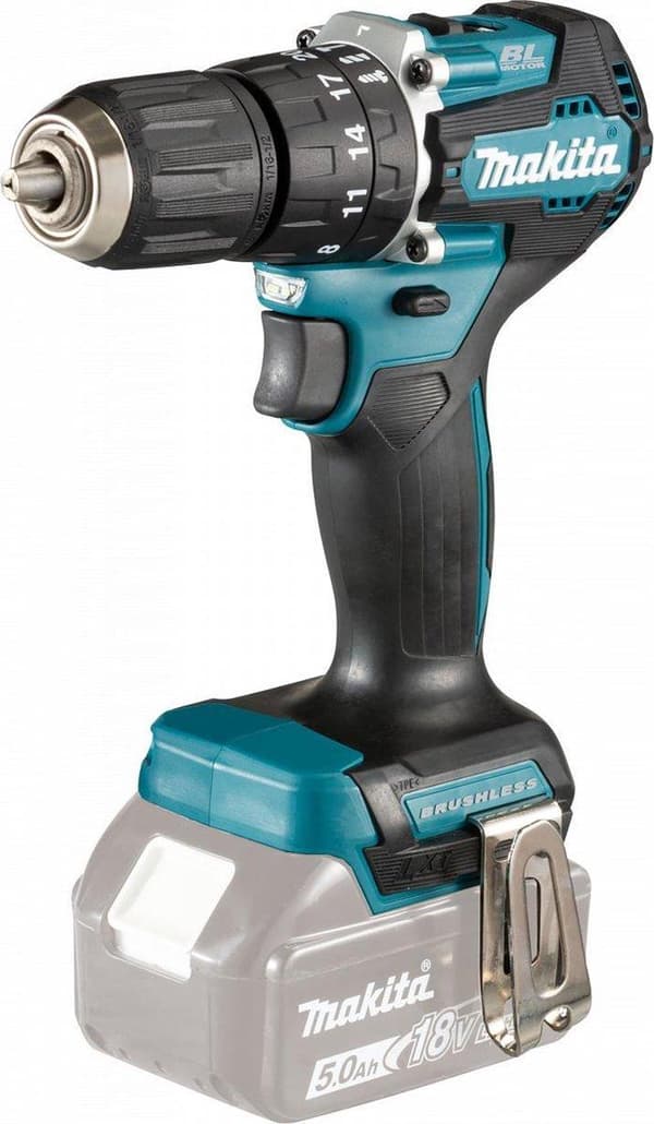 MAKITA DHP487Z 18V SLAGBOR-/SKRUEMASKINE KULBØRSTELØS KAROSMÆL | UDEN BATTERIER OG OPLADER