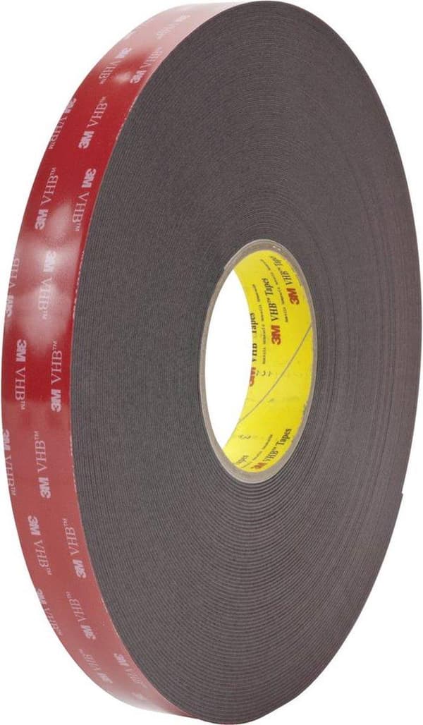3M 5962F/1233 5962F/1233 Dobbeltsidet tape Sort (LxB) 33 mx 12 mm 1 stk.